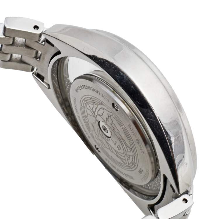 Pre Owned Versace White Stainless Steel Destiny Spirit 86Q Women's Wristwatch 39 mm