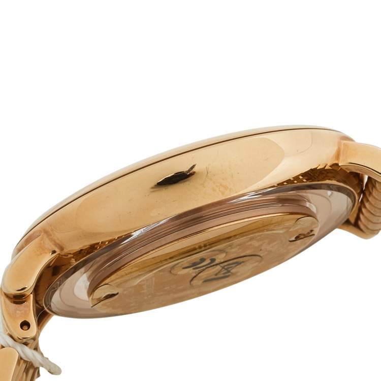Pre Owned Versace Rose Gold Stainless Steel Venus VFH050013 Women's Wristwatch 39 mm