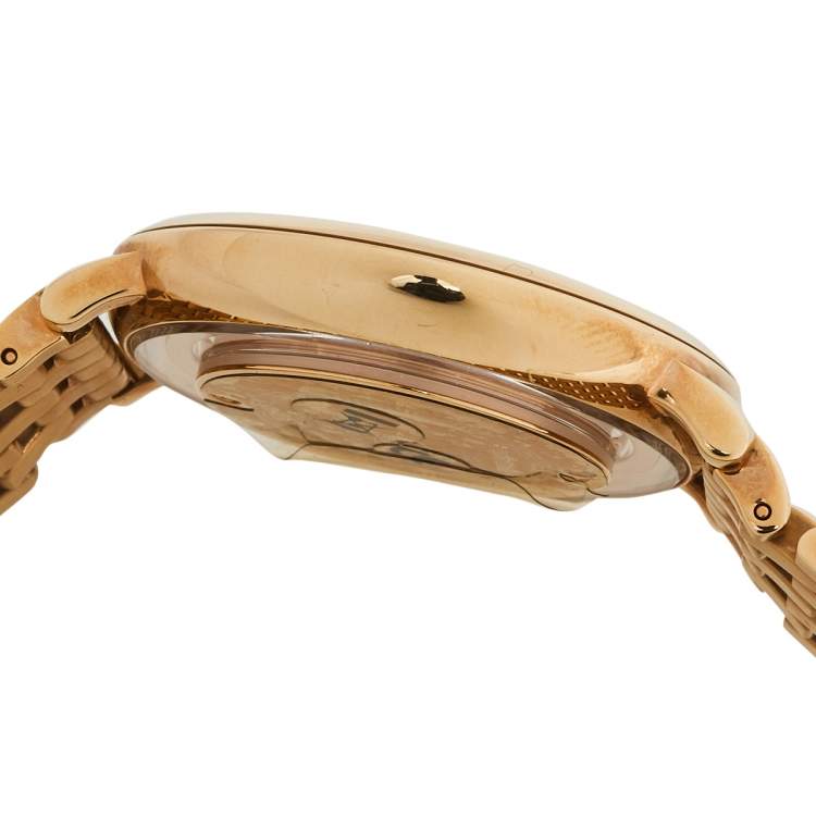 Pre Owned Versace Rose Gold Stainless Steel Venus VFH050013 Women's Wristwatch 39 mm