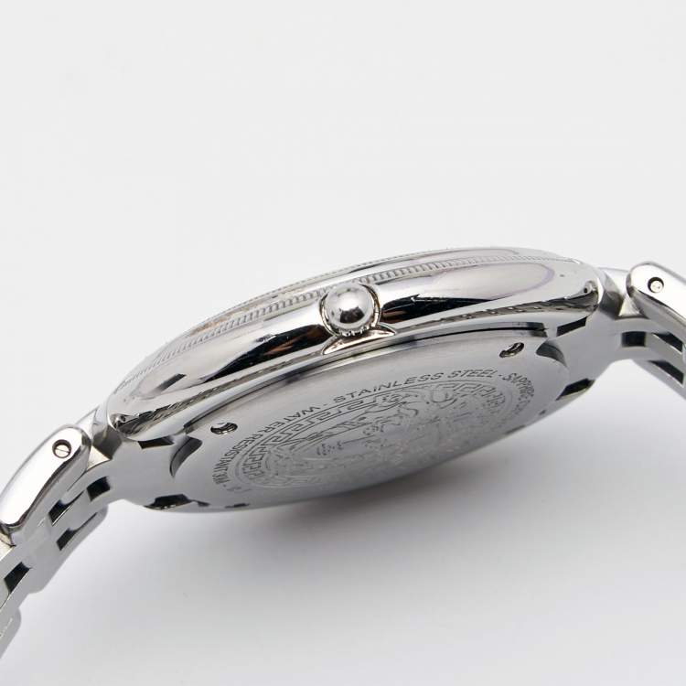 Pre Owned Versace Silver Stainless Steel Thea VA7 Women's Wristwatch 39 mm