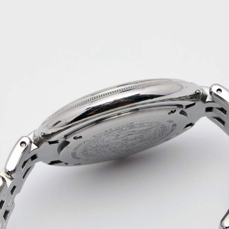 Pre Owned Versace Silver Stainless Steel Thea VA7 Women's Wristwatch 39 mm