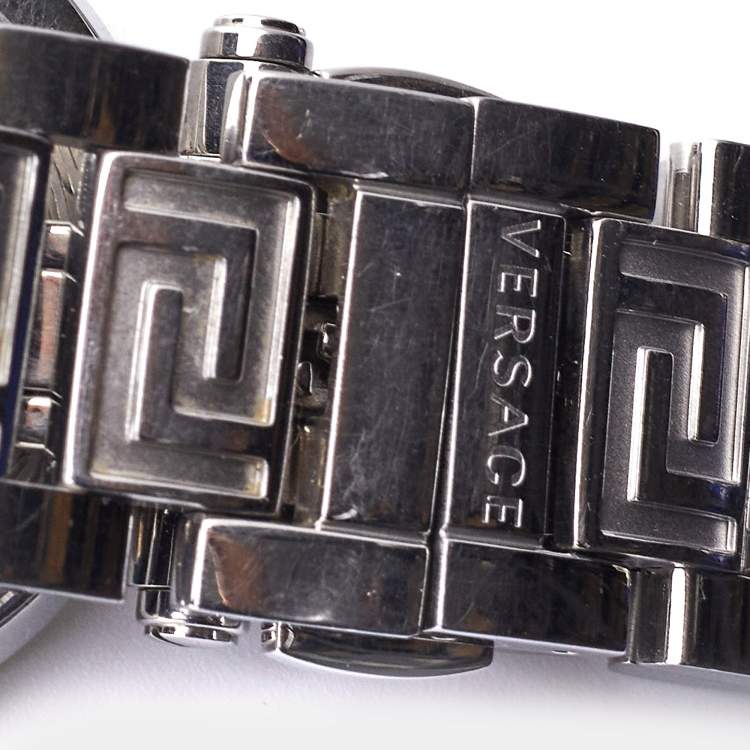 Pre Owned Versace Mother of Pearl Stainless Steel Reve 68Q Women's Wristwatch 35 mm