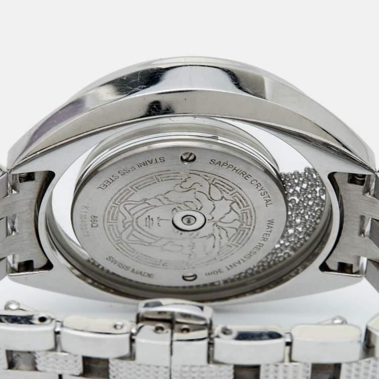 Pre Owned Versace White Stainless Steel Destiny Spirit 86Q99D002-S099 Women's Wristwatch 39 mm
