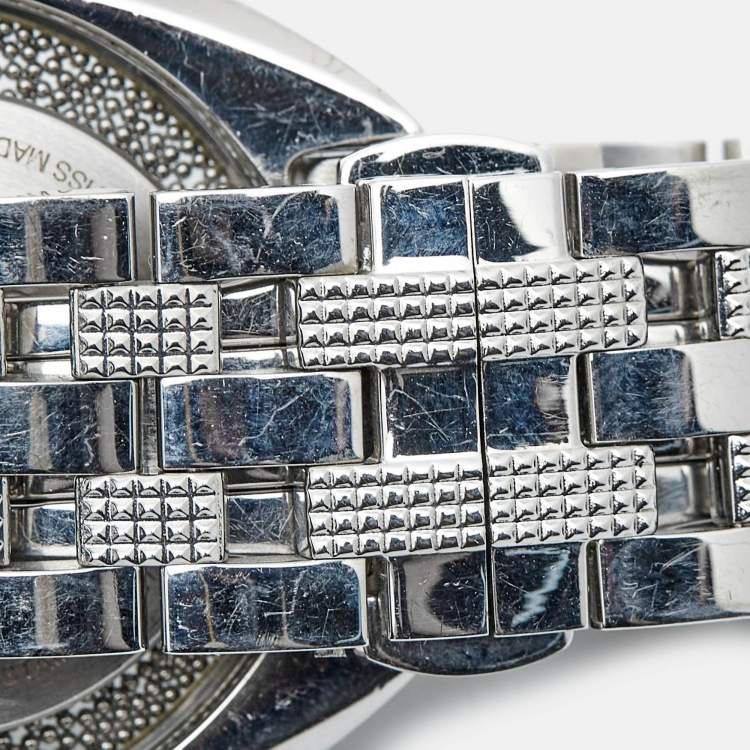 Pre Owned Versace White Stainless Steel Destiny Spirit 86Q99D002-S099 Women's Wristwatch 39 mm