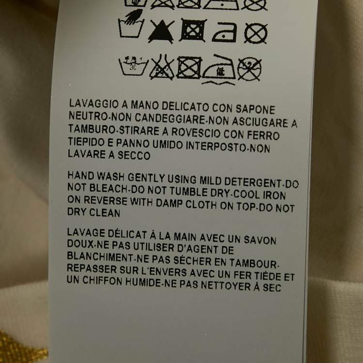 Pre Owned Versus Versace White Gold Print Cotton Crew Neck T-Shirt XL