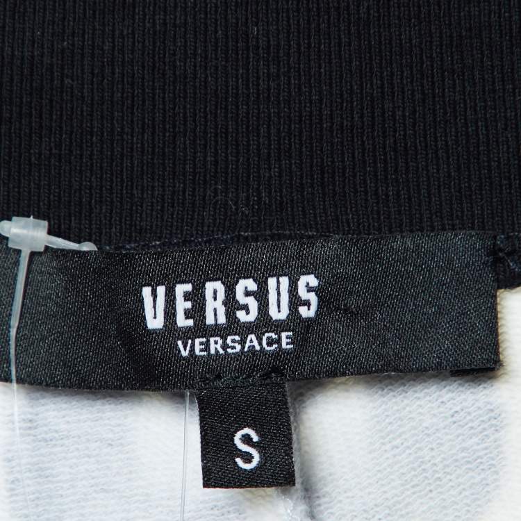 Pre Owned Versus Versace White Leopard Print Leggings S
