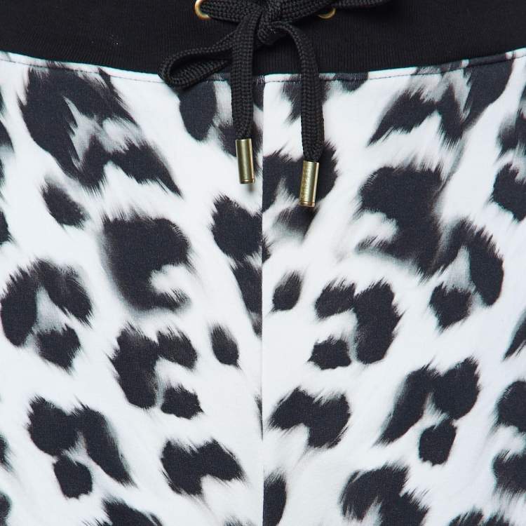 Pre Owned Versus Versace White Leopard Print Leggings S