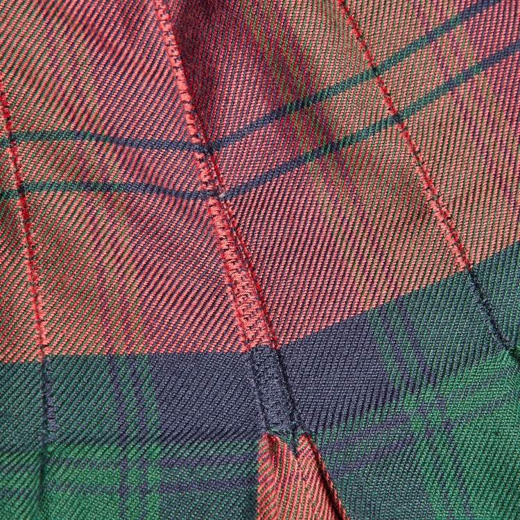 Pre Owned Versus Versace Red Plaid Maxi Skirt L