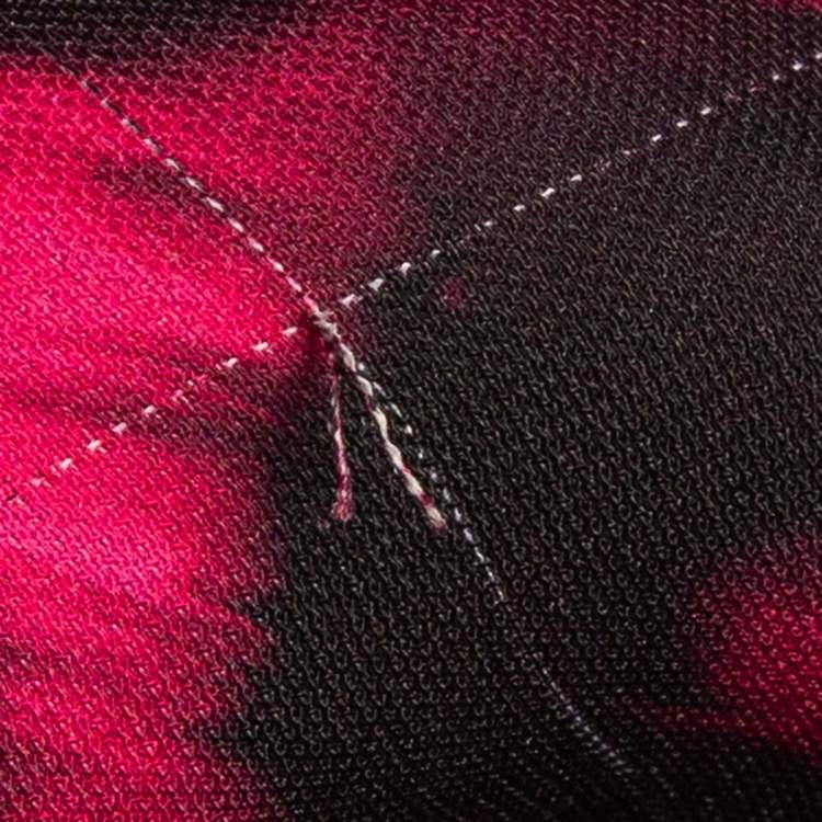 Pre Owned Versus Versace Pink Animal Print Zip Detail Mini Dress M