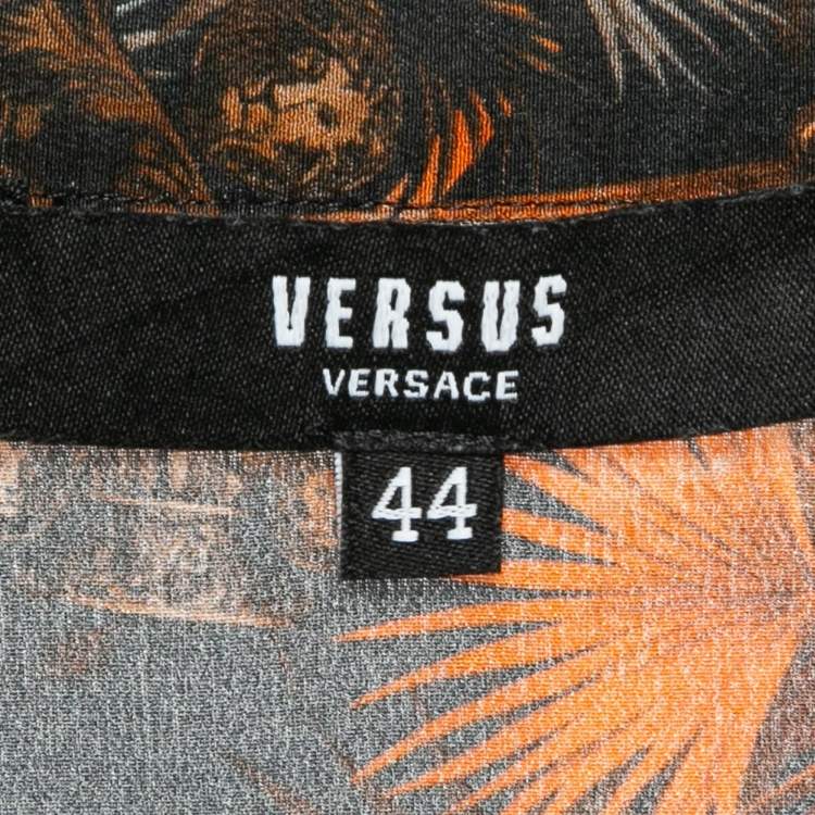 Pre Owned Versus Versace Multicolor Printed Silk Button Front Shirt L