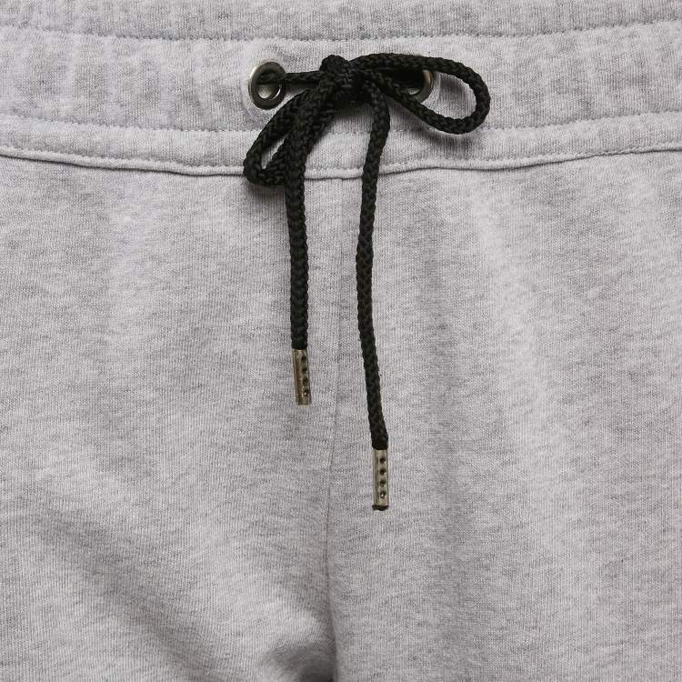 Pre Owned Versus Versace Grey Cotton Zip Detail Track Pants M