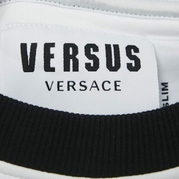 Pre Owned Versus Versace White Medusa Print Cotton Sweatshirt M