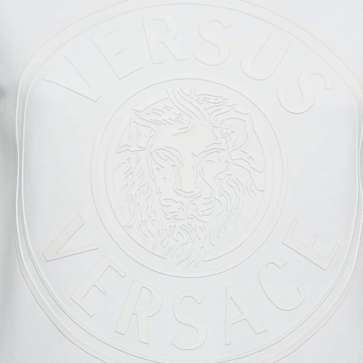 Pre Owned Versus Versace White Medusa Print Cotton Sweatshirt M