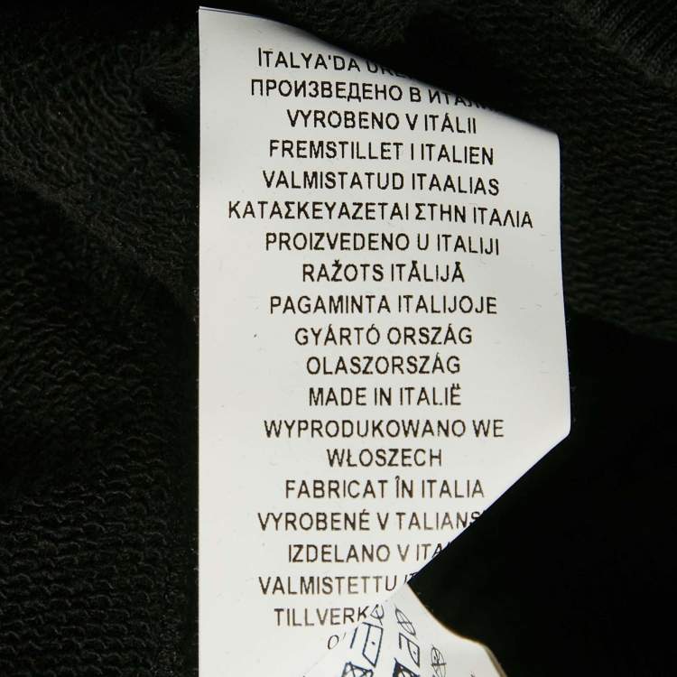 Pre Owned Versus Versace x Zayn Black Printed Cotton Knit Hoodie S