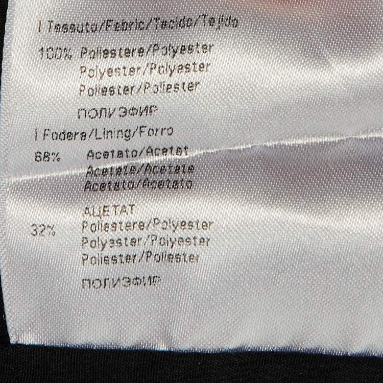 Pre Owned Versus Versace Navy Blue Crepe Sleeveless Dress M