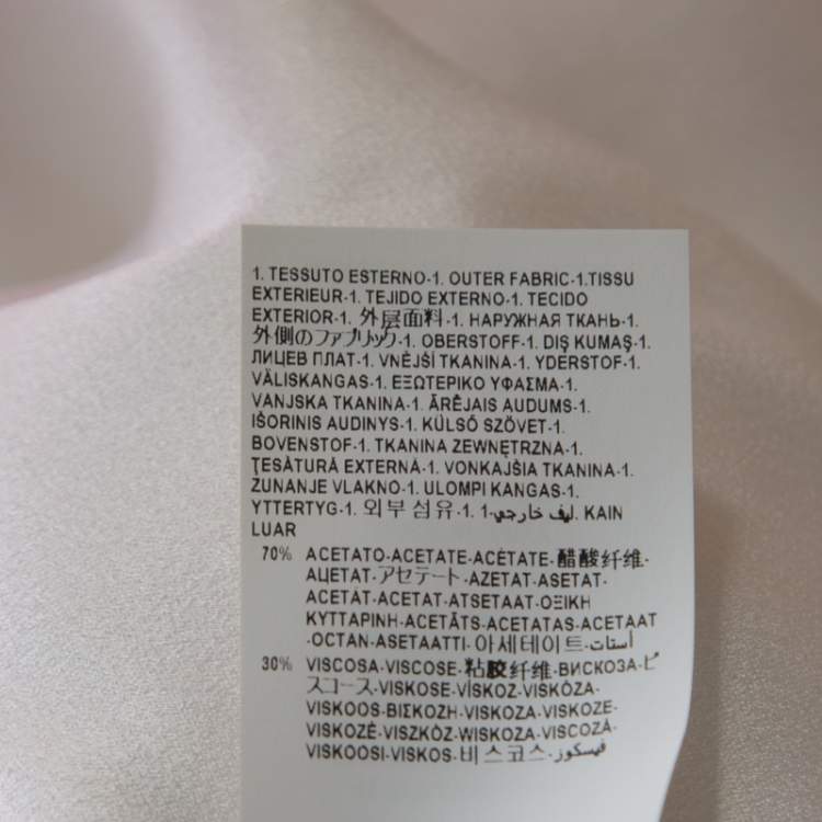 Pre Owned Versus Versace White Crepe Medusa Button Detail Long Sleeve Blouse M