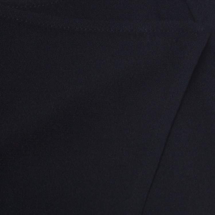 Pre Owned Versus Versace Black Asymmetric Sleeveless Wrap Top S