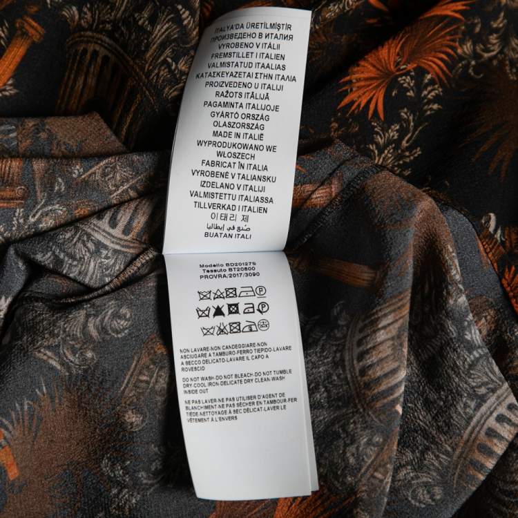 Pre Owned Versus Versace Multicolor Printed Silk Button Front Blouse M
