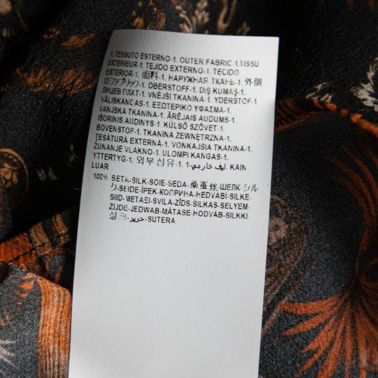 Pre Owned Versus Versace Multicolor Printed Silk Button Front Blouse M