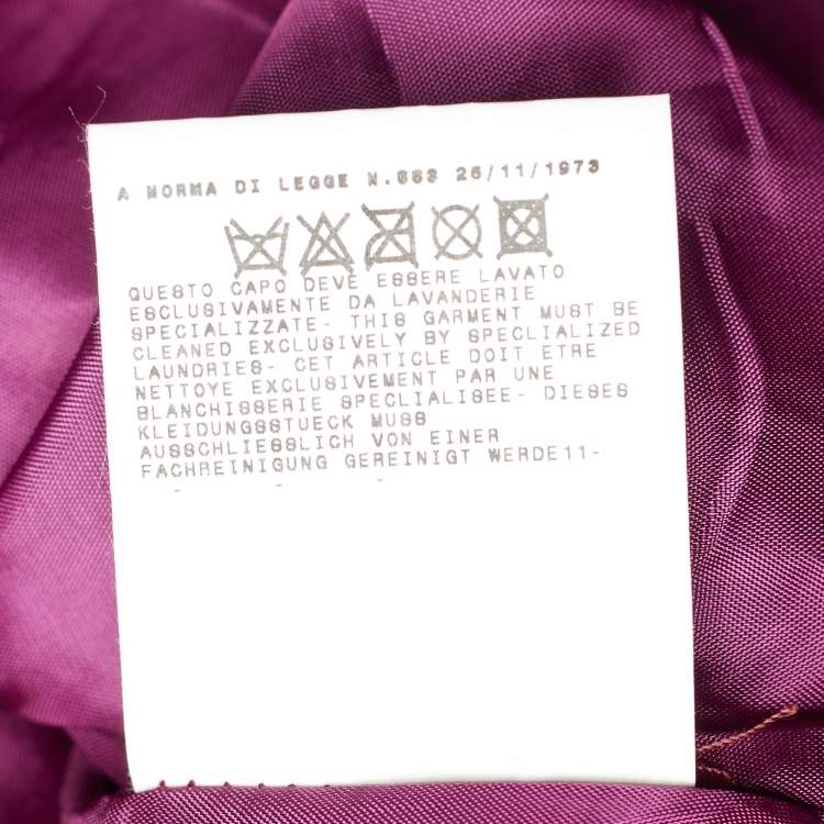Pre Owned Versus Versace Vintage Purple Chain Detail Leather Dress M