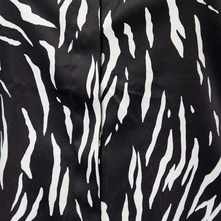 Pre Owned Versus Versace Black Printed Satin Button Front Shirt M