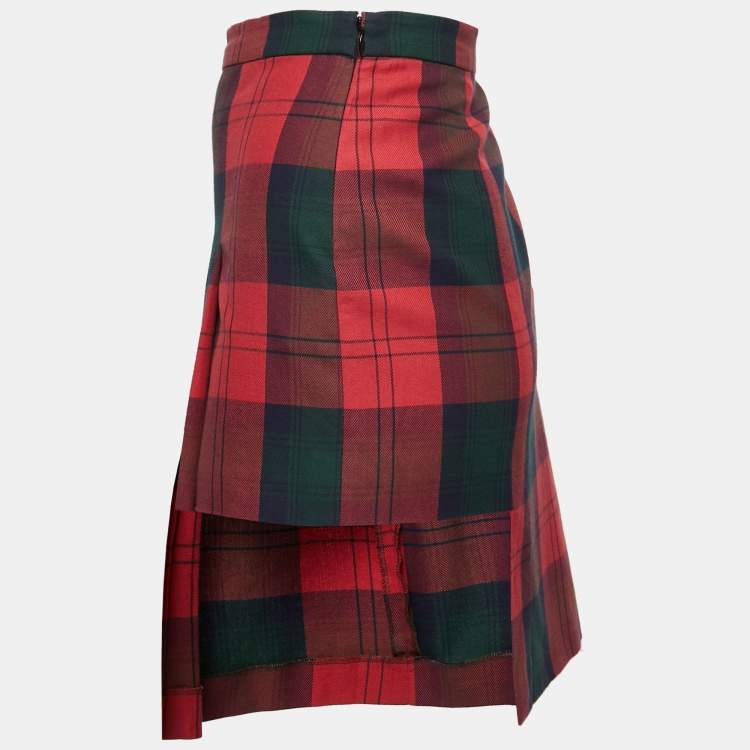 oxfords with pleated tartan skirt and knitted top