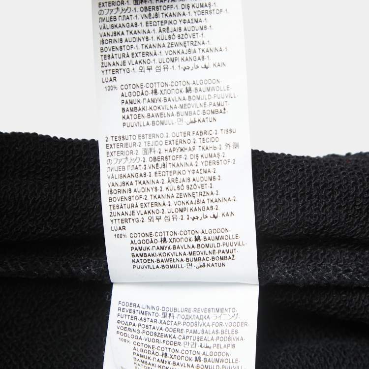 Pre Owned Versus Versace Black Logo Print Cotton Side Zip Detailed Joggers S