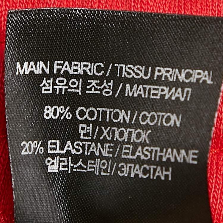 Pre Owned Vetements Red Cotton Knit Elasticized Waist  Sweatpants L