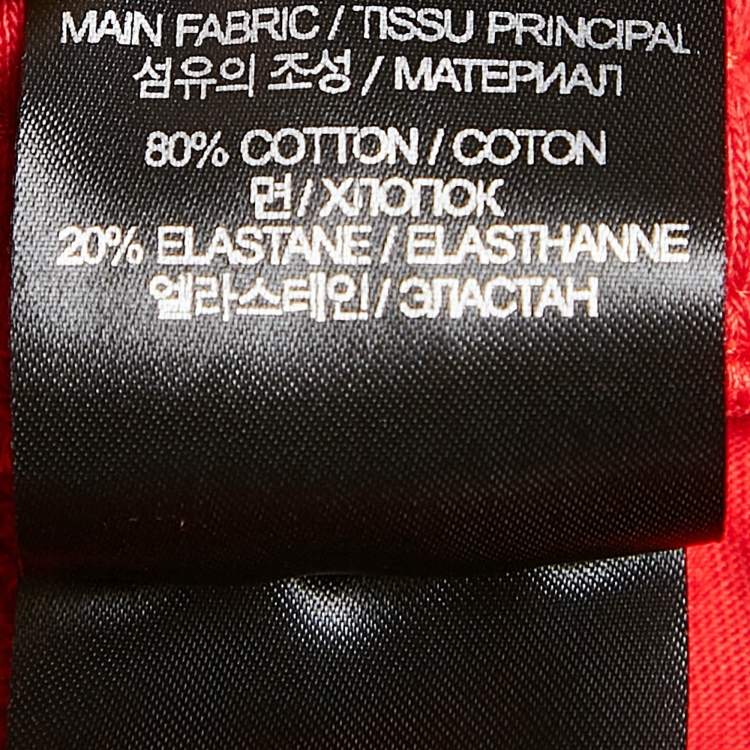 Pre Owned Vetements Red Cotton Knit Elasticized Waist  Sweatpants L