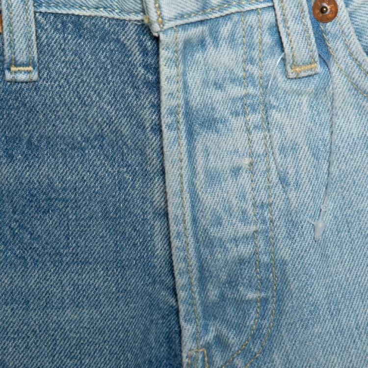 vetements two tone jeans