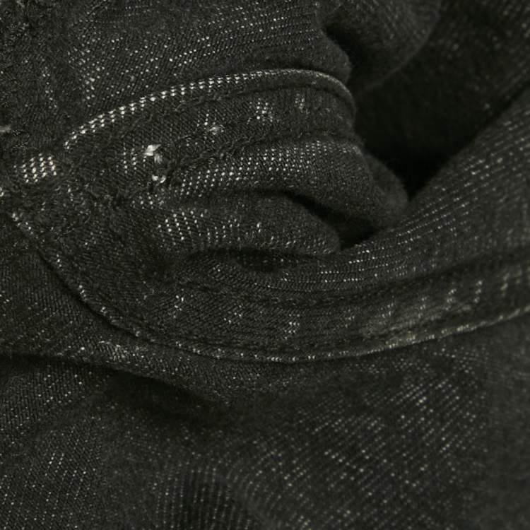 Pre Owned Vetements X Levi's Blue /Black Patchwork Denim Distressed Jeans S Waist 26"