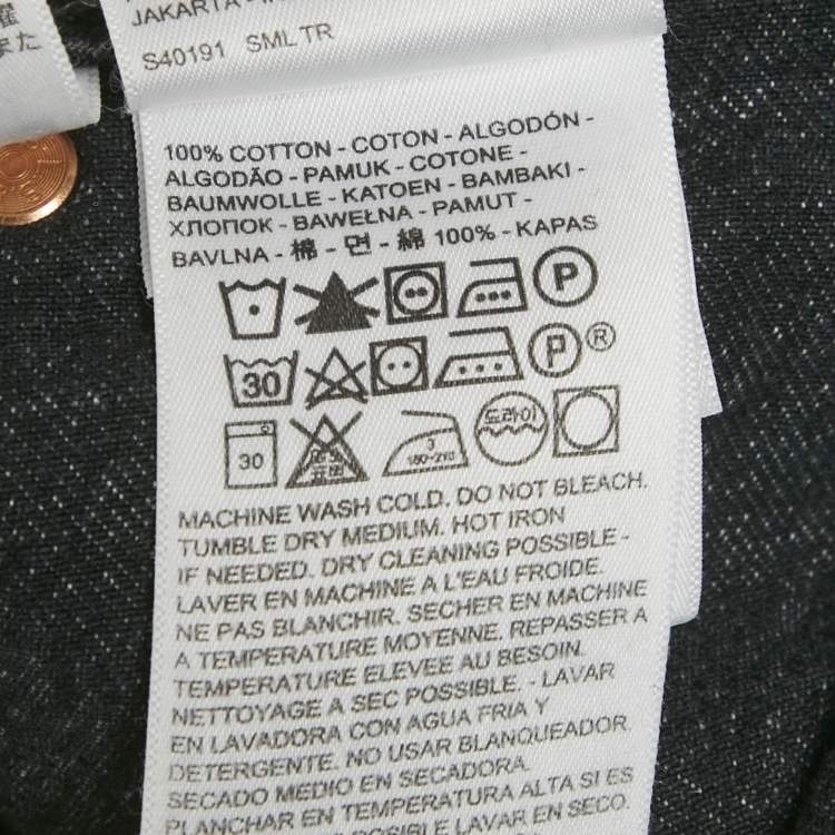 Pre Owned Vetements X Levi's Blue /Black Patchwork Denim Distressed Jeans S Waist 26"