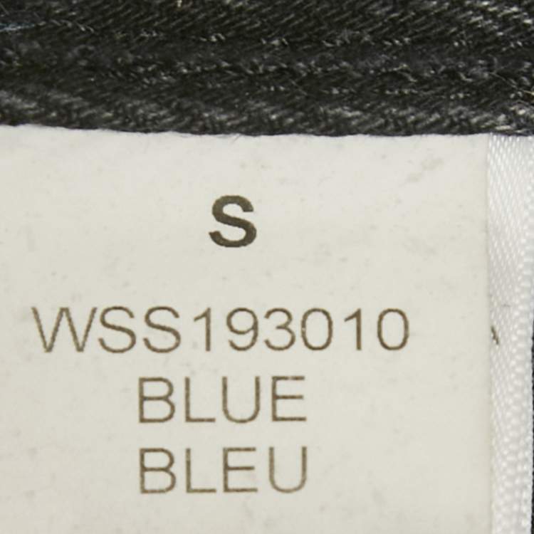 Pre Owned Vetements X Levi's Blue /Black Patchwork Denim Distressed Jeans S Waist 26"