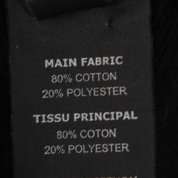 Pre Owned Vetements Black Logo Printed Knit Hoodie M