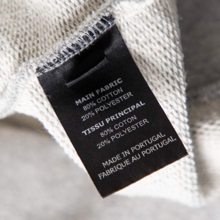 Pre Owned Vetements Grey Cotton Logo Printed Oversized Hoodie S