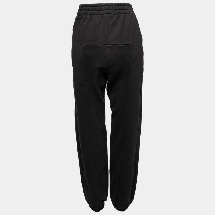 Pre Owned Vetements Black Rib Knit Elasticized Waist Trousers M