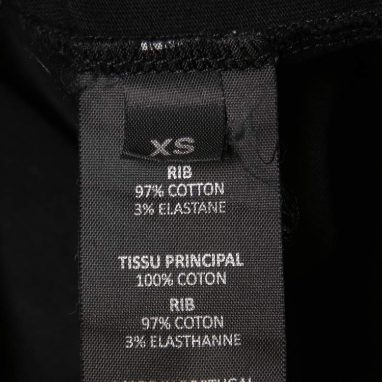 Pre Owned Vetements Black Languages Print Cotton Crew Neck Half Sleeve T-Shirt XS