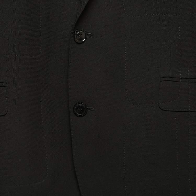 Pre Owned Vetements Black Crepe Single Breasted Oversized Blazer S