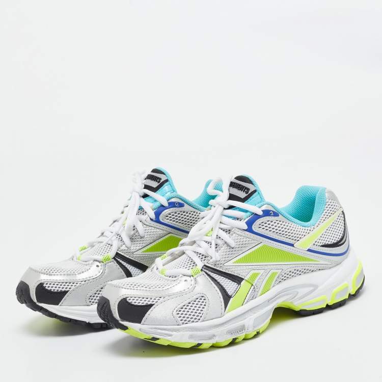 Pre Owned Vetements Multicolor Fabric and Leather Sock Runner Lace Up Sneakers Size 36
