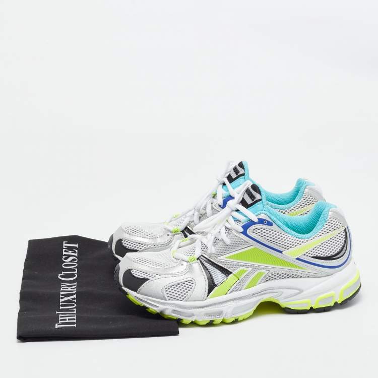 Pre Owned Vetements Multicolor Fabric and Leather Sock Runner Lace Up Sneakers Size 36