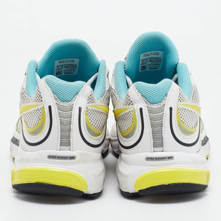 Pre Owned Vetements Multicolor Fabric and Leather Spike Runner Lace Up Sneakers Size 36