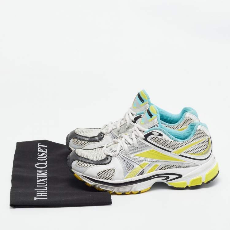 Pre Owned Vetements Multicolor Fabric and Leather Spike Runner Lace Up Sneakers Size 36