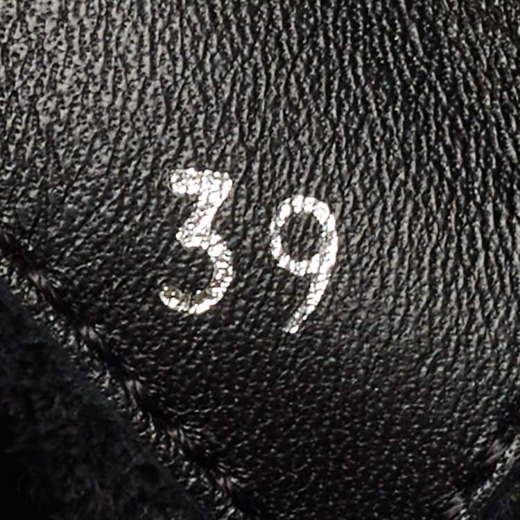 Pre Owned Vetements Black Leather Combat Boots Size 39