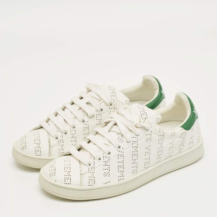 Pre Owned Vetements White Perforated Leather Low Top Sneakers Size 35