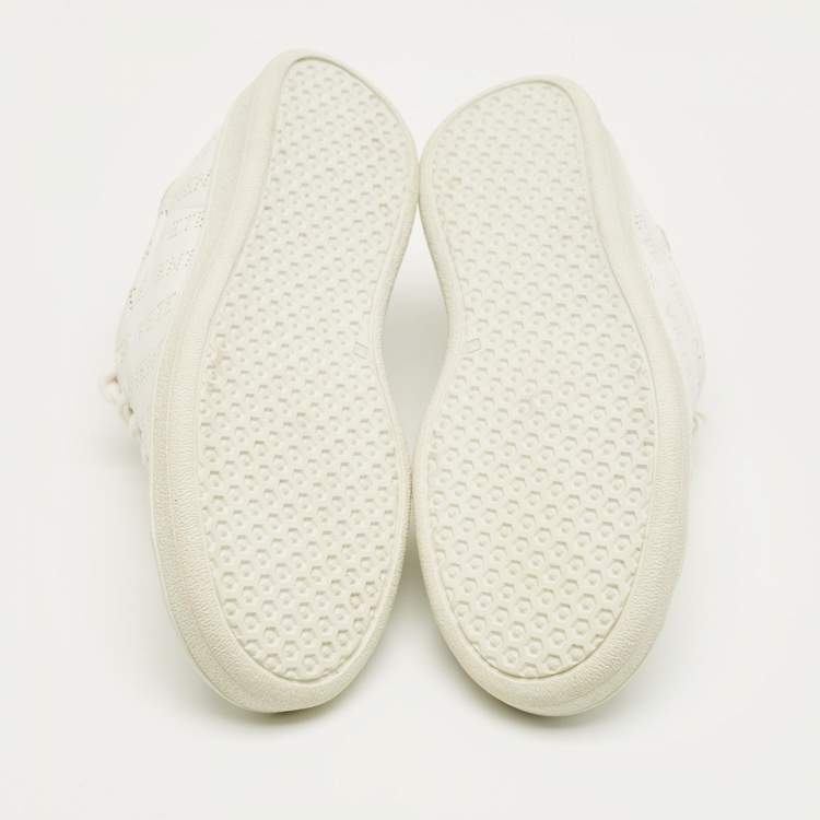 Pre Owned Vetements White Perforated Leather Low Top Sneakers Size 35