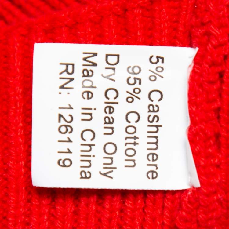 Pre Owned Victor Glemaud Red Knit Sleeveless Open Back Detail Sweater Vest M