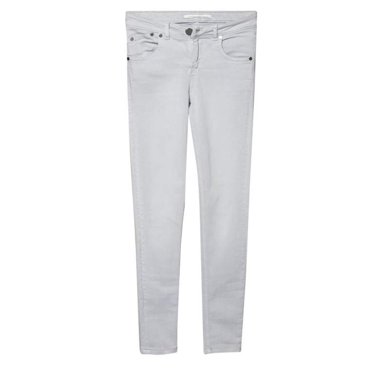 Pre Owned Victoria Beckham Lilac Denim Slim Fit Jeans S 