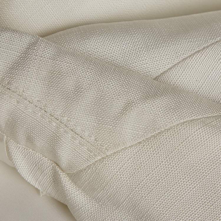 Pre Owned Victoria Beckham White Crepe Single Breasted Blazer S 