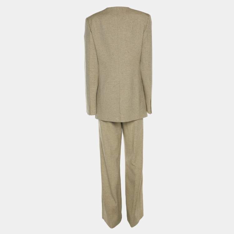 مملوكة مسبقًا Victoria Beckham Avocado Wool Blend Suit Set S