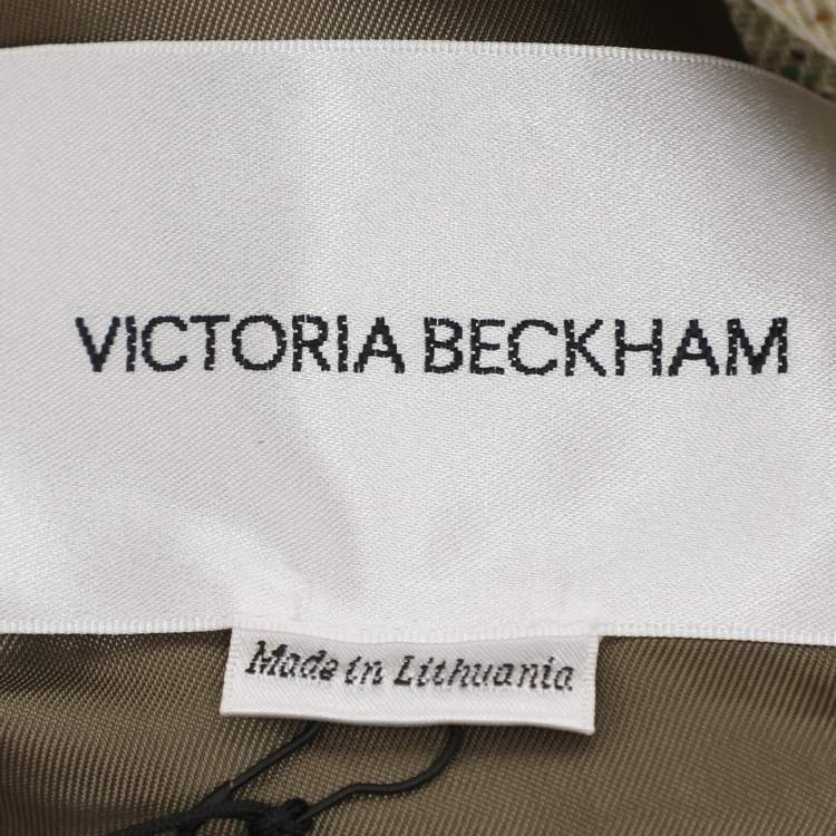 مملوكة مسبقًا Victoria Beckham Avocado Wool Blend Suit Set S